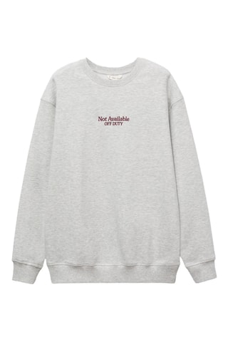 Sweat-shirt coton imprimé - Gris