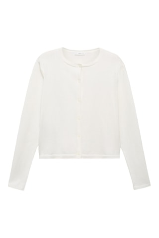 Cardigan maille boutons - Blanc