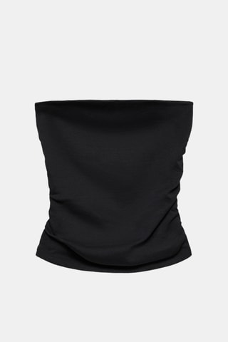 Top bandeau en maille - Noir