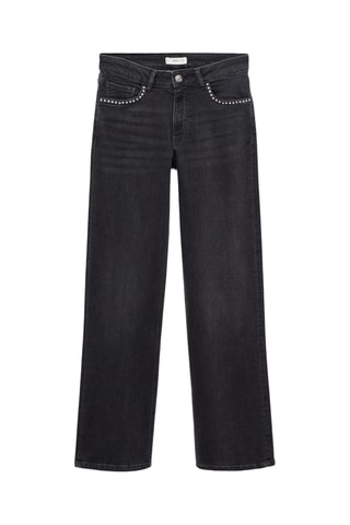 Jean droit rivets - Noir