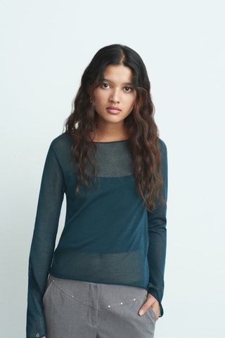 T-shirt semi-transparent - Vert