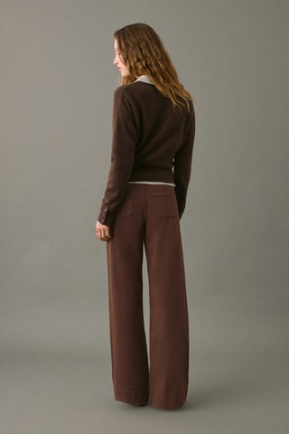 Jean wideleg poches - Marron