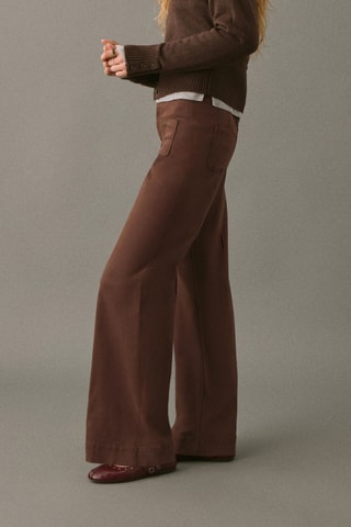 Jean wideleg poches - Marron
