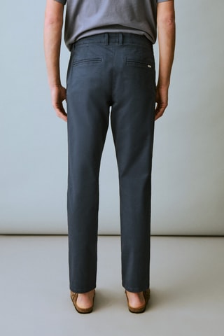 Pantalon chino élastique - Bleu marine