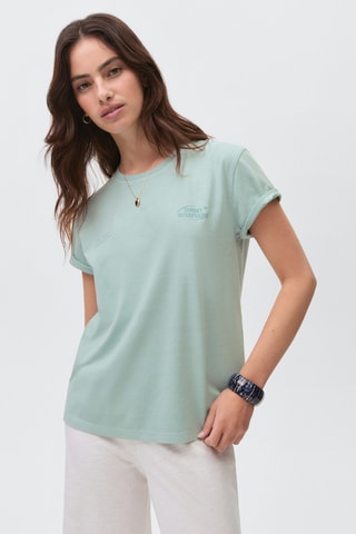 T-shirt imprimé manches courtes - Vert clair