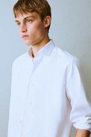 Chemise oxford en coton - Blanc