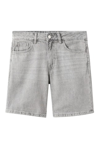 Bermuda denim coton - Gris