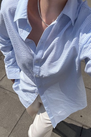 Wijde blouse - Hemelsblauw