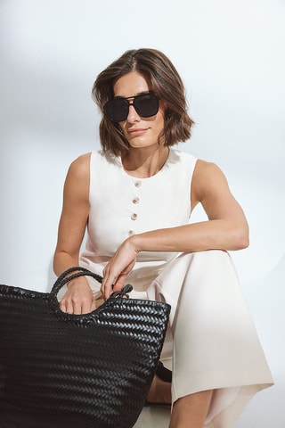 Leren Shopper - Zwart