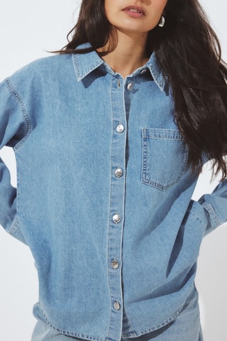 Spijkerblouse regular fit - Hemelsblauw