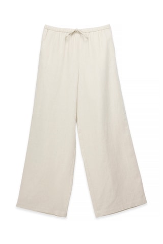 Linnen Broek Wide Legs - Beige