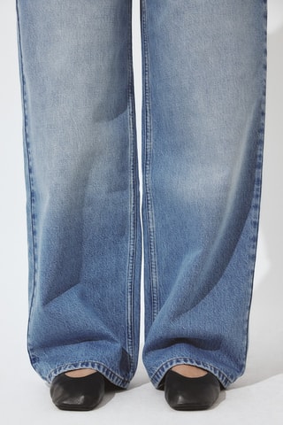 Jeans Wide Legs met Hoge Taille - Hemelsblauw