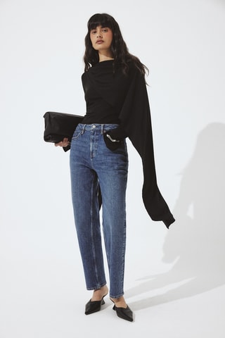 Jeans Hoge Taille Slim Fit - Hemelsblauw