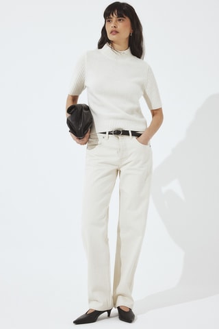 Jeans Straight - Beige