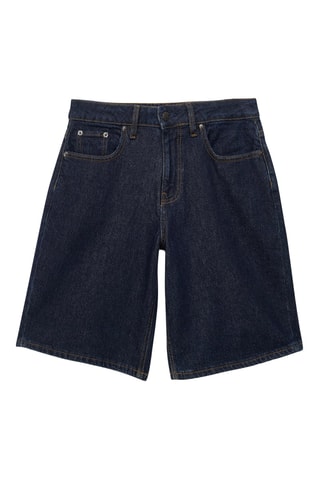 Spijkershort loose fit - Marineblauw