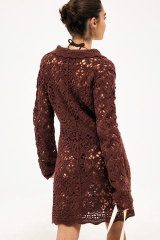 Blouse-jurk - Bruin