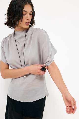 Ramie Top - Lichtgrijs