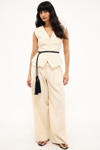 Mouwloos Vest - Lichtbeige