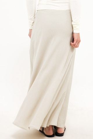 Lange Linnen Rok - Lichtbeige