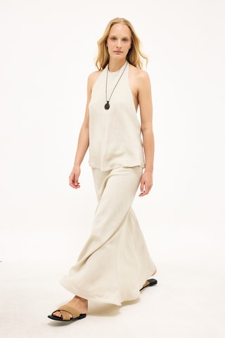 Lange Linnen Rok - Lichtbeige