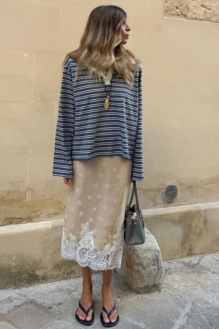 Midirok Hoge Taille - Beige