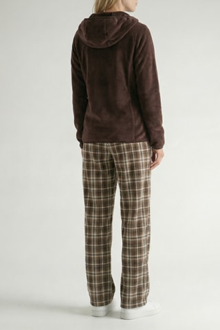 Giacca in pile con cappuccio Uternel - Marrone