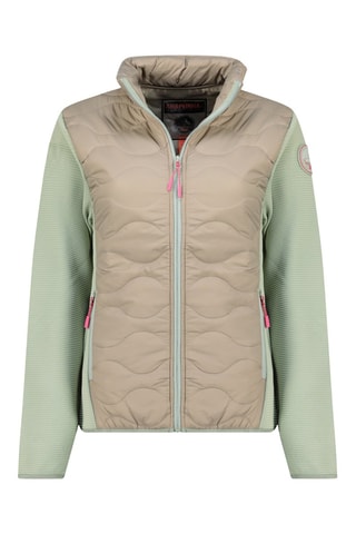 Giacca in pile - Verde e grigio