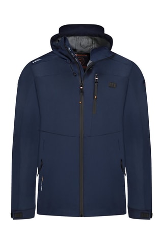 Veste à capuche - Noir, bleu et orange