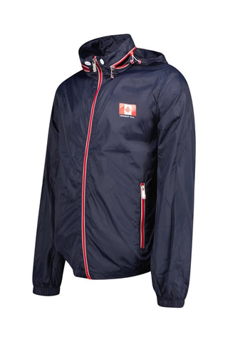 Veste à capuche - Blanc, rouge et bleu