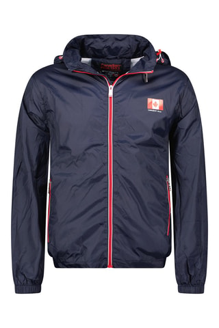 Veste à capuche - Blanc, rouge et bleu