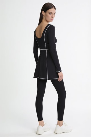 Robe droite - Noir et blanc