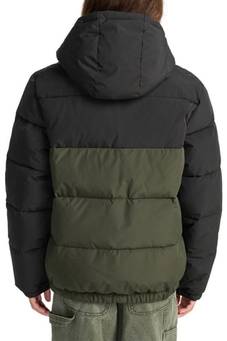 Doudoune à capuche - Noir et vert - Element