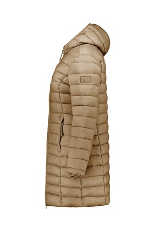 Doudoune longue à capuche Akitaleak - Taupe