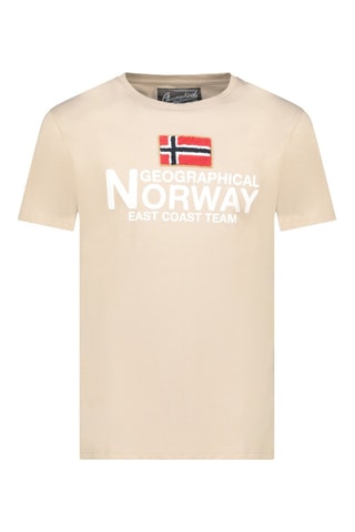 T-shirt - Beige, blanc et rouge