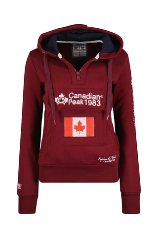 Sweat à capuche Gyrelle - Bordeaux