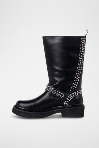 Bottines en cuir - Noir