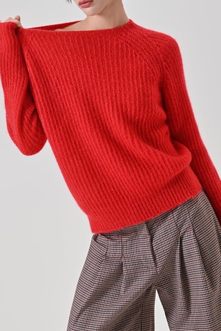 Pull en mohair - Rouge