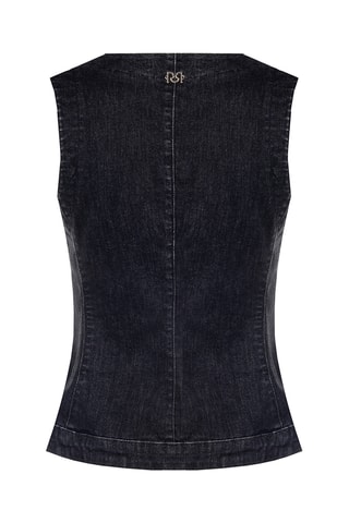 Gilet sans manches en jean - Gris foncé