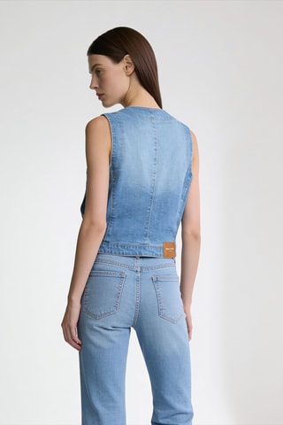 Gilet sans manches en jean - Bleu clair