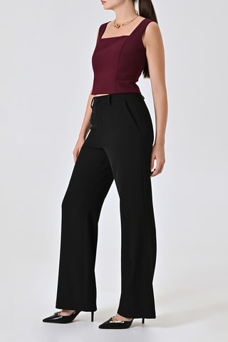 Pantalon taille haute - Noir