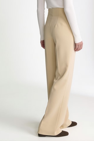 Pantalon taille haute - Beige