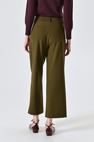 Pantalon taille haute - Vert