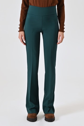 Pantalon taille haute - Vert