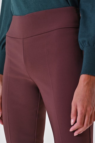 Pantalon taille haute - Marron