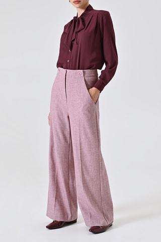 Pantalon taille haute - Rose