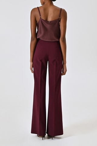 Pantalon taille haute - Bordeaux