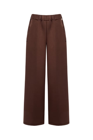 Pantalon taille haute - Marron