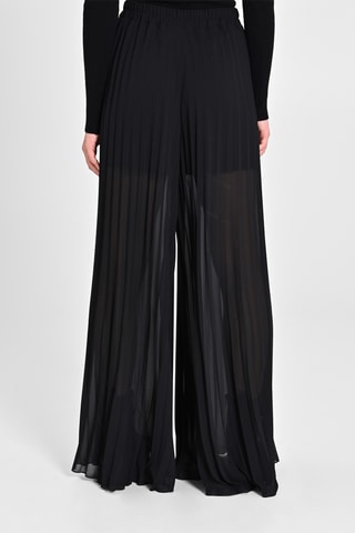 Pantalon plissé taille haute - Noir