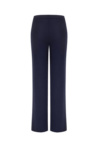 Pantalon taille haute - Bleu marine