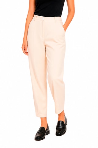 Pantalon taille haute - Beige